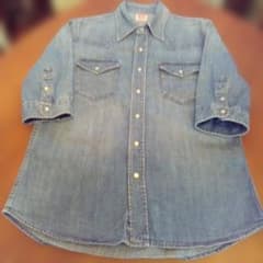 EDWIN デニムシャツ Sサイズ レディース五分袖