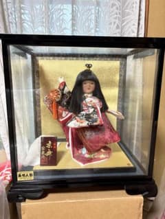 市松人形 長竹人形 ガラスケース入り 日本人形 - メルカリ