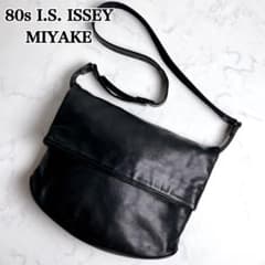 希少/美品✨ISSEY MIYAKE ショルダーバッグ 80s レザー ブラック