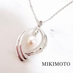 極美品♡ ミキモト MIKIMOTO ネックレス シルバー アコヤ真珠 約6mm