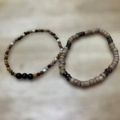 ハンドメイド ビーズブレスレット 2点セットのサムネイル