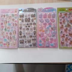 푹신한 씰 4 종 세트 디즈니 몬치찌 오빠츄 사사