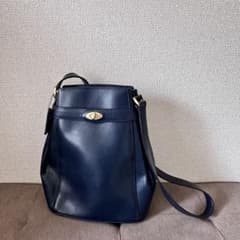 美品 希少】オールドコーチ ショルダーバッグ 本革 紺色 肩掛け可 4426 