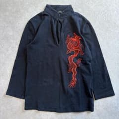 VIVIENNE TAM ドラゴン刺繍 チャイナトップス ブラック 0 - メルカリ