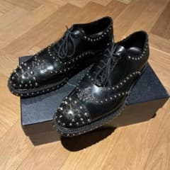 【未使用】希少 PRADA スタッズ ダービー シューズ
