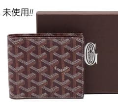 T2451 未使用 ゴヤール サンフロランタン ヘリンボーン 二つ折り財布 