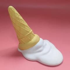ソフトクリーム 落としちゃった 置物 オブジェ 石膏タイプ - メルカリ