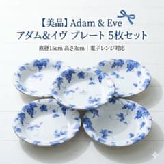 美品】Adam & Eve アダム＆イヴ プレート 5枚セット 皿 レンジ可