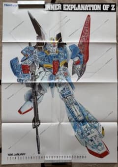 だ*ん様 Zガンダム 雑誌NEWTYPE 1986年1月号付録ポスターのサムネイル