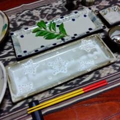 スノー様専用(◍•ᴗ•◍)✧*。　やちむん長四角皿２枚セット✨のサムネイル