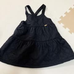 petit main 90 キルティング ワンピース ブラックのサムネイル