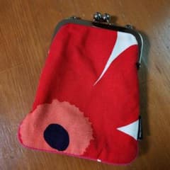 marimekko 花柄 がま口ポシェット
