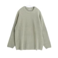 AURALEE オリーブグリーン ウールリブニット　セーター AURALEE オリーブグリーン ウールリブニット セーター - メルカリ