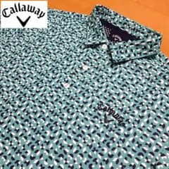 キャロウェイ ゴルフウェア 半袖ポロシャツ LLサイズ XL 総柄 極美品