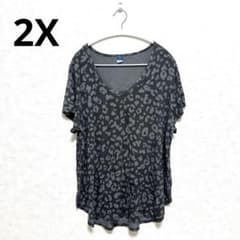 OLD NAVY レオパード柄 Tシャツ 『2X』 オシャレ 可愛い 柄のサムネイル