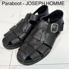 美品❗️Paraboot × JOSEPH HOMME グルカサンダル　シボ革　黒 美品❗️Paraboot × JOSEPH HOMME グルカサンダル シボ革 黒 - メルカリ