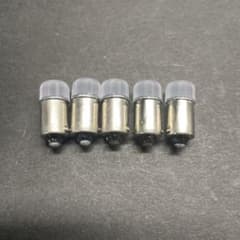 BA9S LED メーター球インジケーター 白色 5個 スズキ カワサキ ホンダ