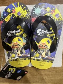 Splatoon 3 Beach Sandals, 18cm, Boys' Size, Black, Brand New, Unused