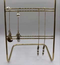 星と月のモチーフ ロングピアス 2点セット