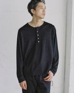 LIDNM Wool Jersey Henley L/S Tee - メルカリ