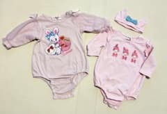 SWIMMER My Melody 長袖ロンパース ヘアバンド3点セット70cmのサムネイル