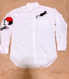 Yohji Yamamoto 04ss Taisho Romance Archive: Female Portrait, Black Cat Embroidery