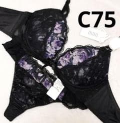 C75 퓨어 로즈 베일 브래지어 & T 백 쇼츠