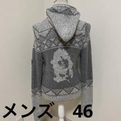 ダルタンボナパルト パーカー ニット グレー キラキラ 46 メンズ 長袖 
