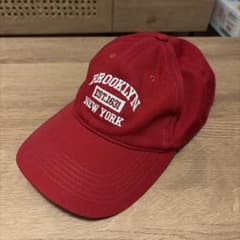 BROOKLYN NEW YORK キャップ レッド 赤 刺繍ロゴ 韓国 古着のサムネイル