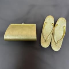 和装小物 草履 バッグ セット ゴールド系のサムネイル
