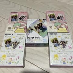 【新品未使用】チェキフィルムinstax miniキティーキキララ５BOXセットのサムネイル