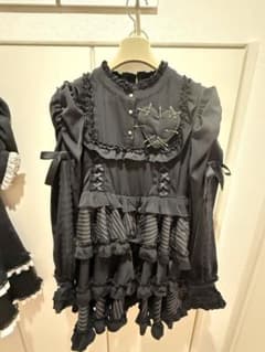 DimMoire フリルに埋もれて見る悪夢ドレス ワンピース ブラック L