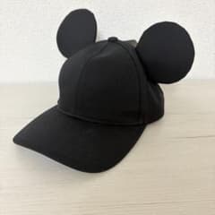 【タグ付き未使用】ミッキーマウス耳付きキャップ ブラック 58cmのサムネイル