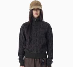 AAKAM Leopard Logo Track Jacket パーカー 黒 - メルカリ