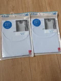 AIRism タンクトップ 140サイズ 2枚セットのサムネイル