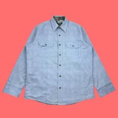80s Fieldmaster フランネルライニングシャンブレーシャツ USA製