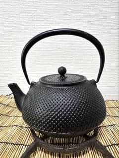 USED品 南部池永造 15型アラレ 南部鉄瓶 南部鉄器 調理器具 鉄瓶