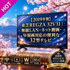 2019年製】東芝REGZA 無線LAN・ネット動画・W録画対応の便利な32型