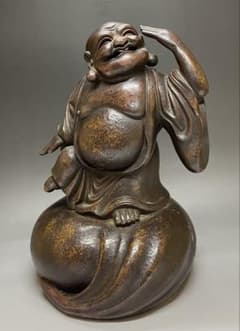 古備前　布袋様　置物　七福神　縁起物 古備前 布袋様 置物 七福神 縁起物 - メルカリ