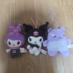 Sanrio Kuromi マスコット ぬいぐるみ 3点セットのサムネイル