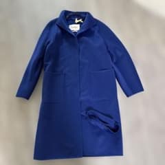 MaxMara カシミヤ ロングコート ロイヤルブルー 白タグ - メルカリ