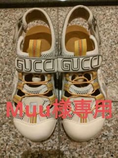 GUCCI/レザー＆メッシュサンダル/ホワイトのサムネイル