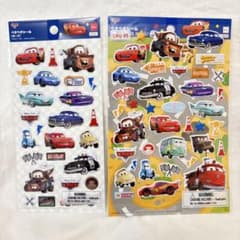 【新品未使用】ダイソー カーズ ペタペタシール3Dシール 2シートセットのサムネイル