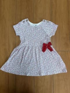 PETIT BATEAU 花柄ワンピース リボン付き86cmのサムネイル