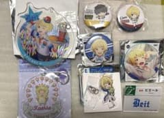 아이돌 마스터 SideM 피에르 상품 7점 세트 + 쿄지 덤 캔 배지 외