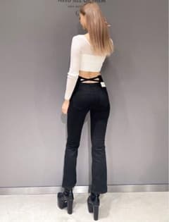 GYDA NEW ハイウエスト BACKクロスフレアパンツのサムネイル
