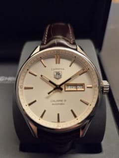 TAG Heuer カレラ キャリバー5 デイデイト ホワイト×ブラウン