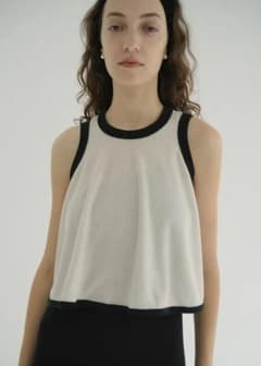 トップス CLANE PILE FLARE TANK TOPS クラネ CLANE PILE FLARE TANK TOPS （NAVY） - ファッション通販