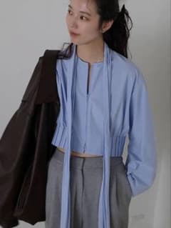 clane 2025 リボンジップシャツ - RIBBON ZIP SHIRTS - メルカリ