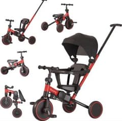 子ども用三輪車 7in1 1〜5歳 EN71認証取得 レッド（新品） 7in1多機能三輪車 レッド - メルカリ